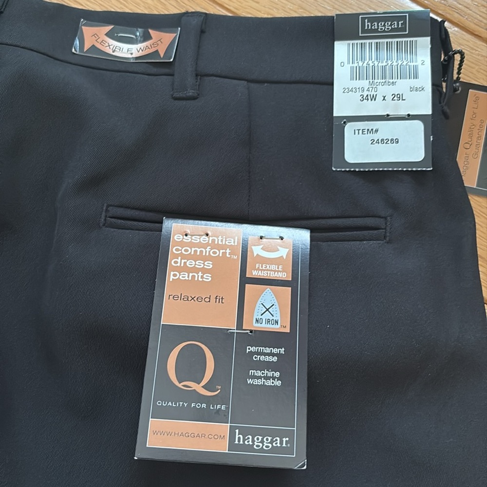 NWT Haggar Men’s 34Wx29L Pleated Dress Pants - Picture 5 of 6
